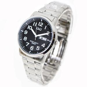 シチズン CITIZEN Q&Q 腕時計 ステンレスモデル 5気圧防水 ブラック W474-205 メンズ