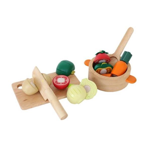 チーズくんのおいしいスープ おままごとセット ままごと 木製 木のおもちゃ 野菜 食材 食べ物