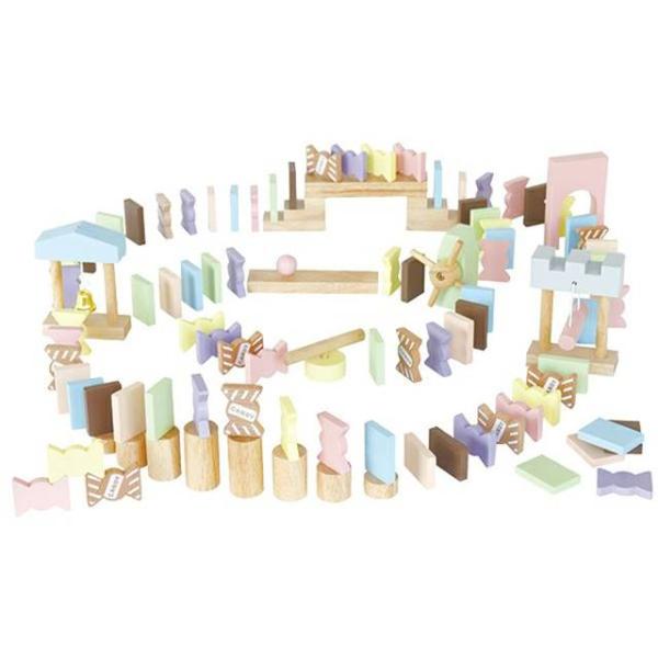 ドミノ 倒し 木のおもちゃ ピタゴラスイッチ 3歳 4歳 5歳 誕生日 プレゼント キャンディドミノ