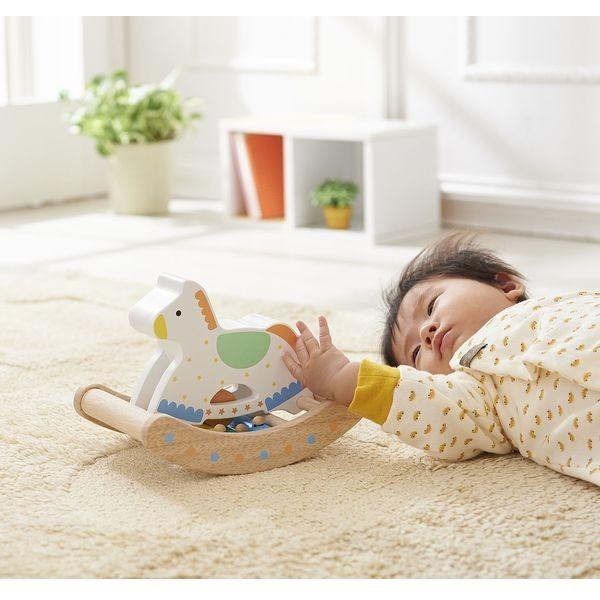 カランコロン木馬 赤ちゃん おもちゃ 木製 ファーストトイ 音 出産祝い 木のおもちゃ