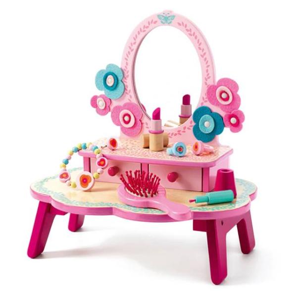 ままごと ドレッサー おもちゃ フローラドレッシングテーブル 木製 卓上 3歳 4歳 5歳 誕生日 ...