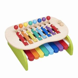 木のおもちゃ 出産祝い 鉄琴 ピアノ 楽器 おもちゃ 1歳 2歳 森のメロディーメーカー｜mokuguru