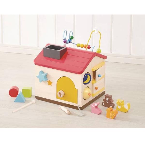 木のおもちゃ 出産祝い おもちゃ 知育玩具 1歳 2歳 誕生日 プレゼント ようこそ森のわくわくハウ...