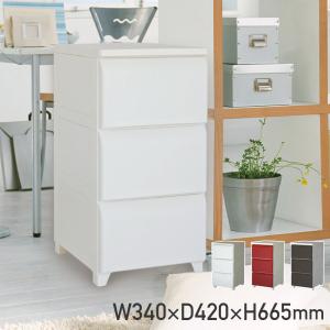 ニトリ 壁付きチェスト ピーディーシーヴォ 3段(ホワイト) 幅34