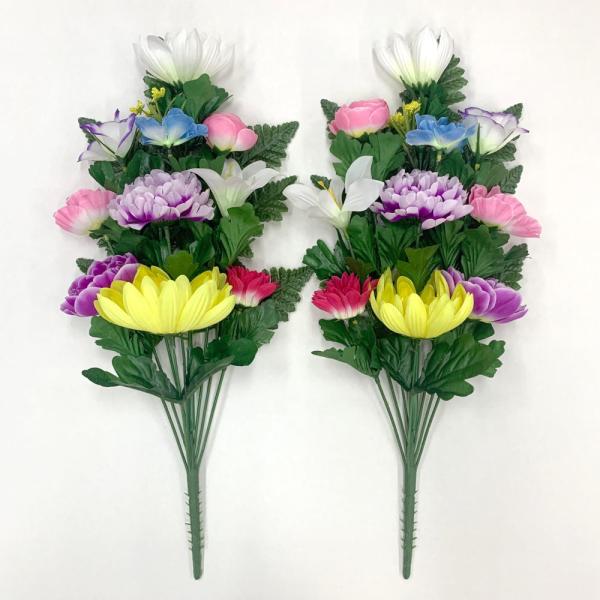 造花 仏花 大サイズ 1対2本セット お墓 墓花用