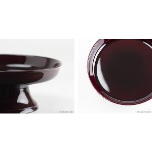 【在庫限り】仏具 丸供物台 タメ色 4寸(供物...の詳細画像1