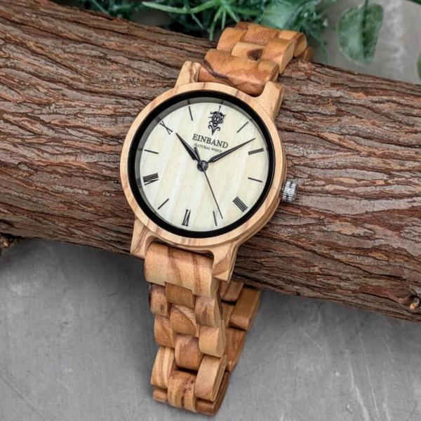 腕時計 木製 レディース ブランド Reise Olive オリーブの木製腕時計 32mm 女性向け...