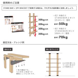 SPFブラケット ショート ホワイト 壁面収納...の詳細画像2