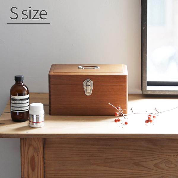 ツガの救急箱 Sサイズ 薬箱 木箱 収納ボックス 収納 アンティーク ふた付 木製 裁縫箱 小物入れ...
