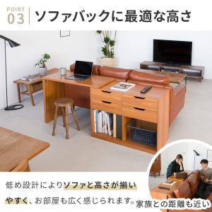 伸縮リビングデスク 引き出し 伸縮デスク 伸長...の詳細画像5