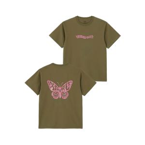 X-girl エックスガール 105232011014 GLITTER BUTTERFLY LOGO S/S TEE X-girl Tシャツ OL