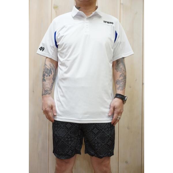 TFW49 T102310002 SIDE MESH POLO サイドメッシュポロシャツ WHT ×...