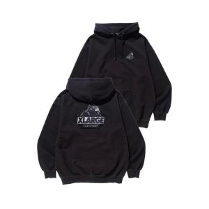 XLARGE OVERDYE SLANTED OG PULLOVER HOODED SWEAT XLARGE パーカー BLACK 101224012036 正規通販 メンズ レディース