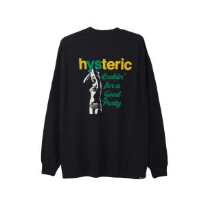 HYSTERIC GLAMOUR ヒステリックグラマー 02241CL03 GOOD PARTY Tシャツ BLACK 正規通販 メンズ｜モロトフカクテル