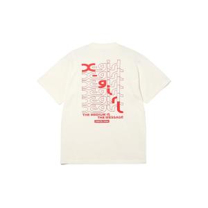 X-girl エックスガール 105242011015 STEP MILLS LOGO S/S TEE Tシャツ WHITE 正規通販 レディース