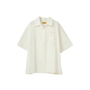 HYSTERIC GLAMOUR ヒステリックグラマー 01261AH05 GUITAR GIRL刺繍 オーバーサイズシャツ WHITE 正規通販