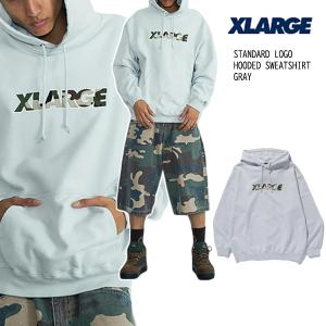 XLARGE エクストララージ 101263012003 STANDARD LOGO HOODED SWEATSHIRT パーカー GRAY 正規