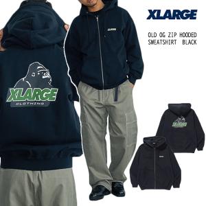 XLARGE エクストララージ 101263012004 OLD OG ZIP HOODED SWEATSHIRT ジップパーカー BLACK 正