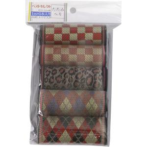 ナカジマ 畳へり  1m×5本入 No.10/柄赤