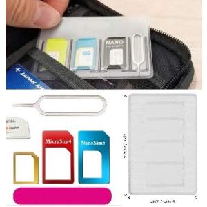 スキマに入る 変換 アダプタ イジェクトピン 4点セット Silver SI