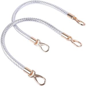 DeepGreenForest バックの持ち手 バック バッグ カバン 鞄 持ち手 取っ手 ハンドル 交換 修理 リメイク 全長52cm 2本セット シ