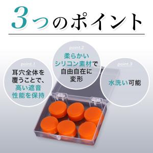 耳栓 シリコン 高性能 遮音 防音 睡眠用 最...の詳細画像2