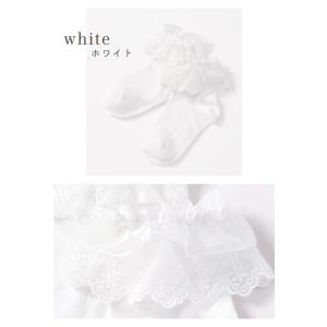 女の子 フリフリレース 靴下 子供 ショート丈...の詳細画像2