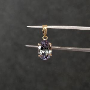 甲府職人による研磨の天然水晶 ペンダントトップ K18 : momi accessory 
