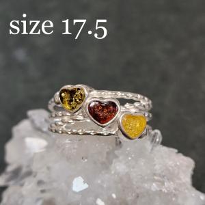 天然琥珀1点ものハンドメイド シルバーリング 送料無料 Silver925
