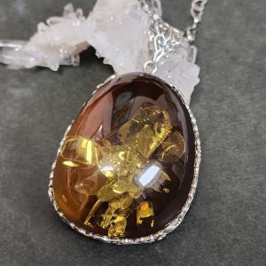 バルト海アンバー ペンダント 天然琥珀 ペンダント バルティック