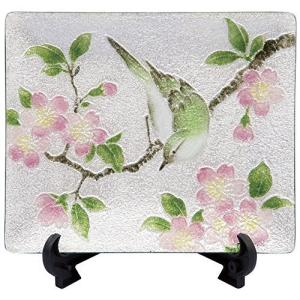 彩光舎 七宝焼き 四季の詩飾皿 桜にウグイス 023-20