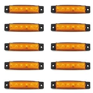 Askelich サイドマーカー ランプ LED 24V 12V トラック デコトラ ドレスアップ 高輝度 防水 IP65 イルミネーション 5色 10個セット