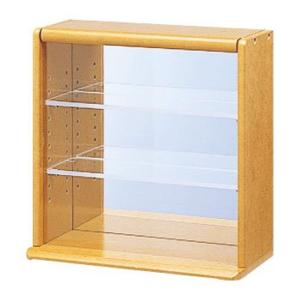 コレクションケース ミニ 透明アクリル棚板タイプ ライトブラウン