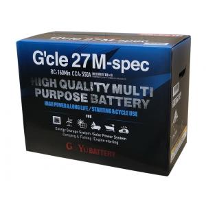 G&Yu 27MSpec（２台セット）マリン レジャー サブ用 ディープサイクル（ＡＣデルコ M27MF 互換）G'cle 27M-spec バッテリー｜momo380320