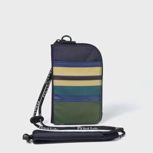 ポールスミス モバイルケース　フォンポシェット　エンジニアードストライプ フォンホルダー　ポシェット　001 Paul Smith｜momoco-01