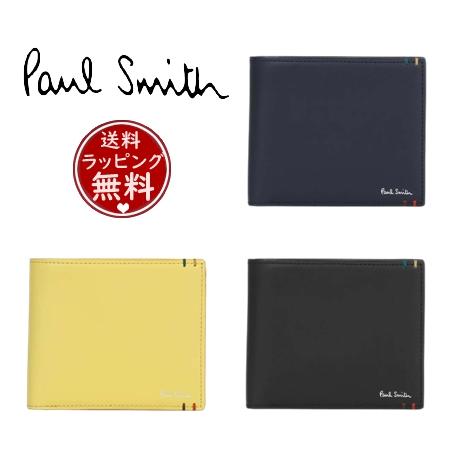 ポールスミス Paul Smith 折財布 ハイライトステッチSS24 ユニセックス 2つ折り財布