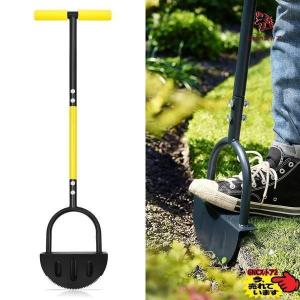 芝生カッター 芝生手入具 ターフカッター ステップ付き 全長108.5cm 芝刈りシャベル 芝刈り機 雑草除去 エッジャー芝生ツール 園芸 便利ツール 草地、歩道や庭の