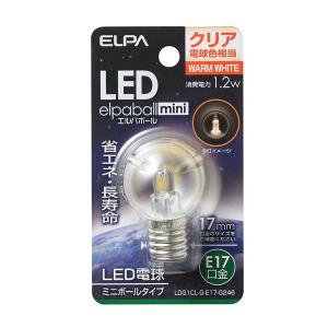 （まとめ） ELPA LED装飾電球 ミニボール球形 E17 G30 クリア電球色 LDG1CL-G-E17-G246 〔×10セット〕｜momoda