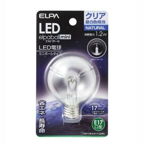 （まとめ） ELPA LED装飾電球 ミニボール球形 E17 G50 クリア昼白色 LDG1CN-G-E17-G265 〔×5セット〕｜momoda