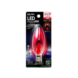 （まとめ） ELPA LED装飾電球 シャンデリア球形 E17 クリアレッド LDC1CR-G-E17-G328 〔×5セット〕｜momoda