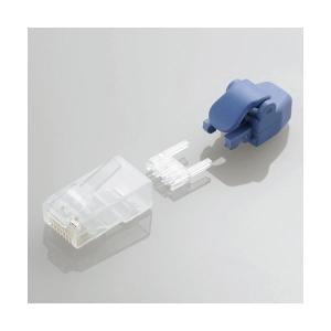 （まとめ）エレコム 保護カバー付きツメの折れないLANコネクタ（Cat6） LD-6RJ45T10／TP〔×2セット〕｜momoda