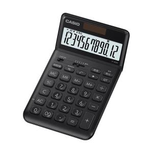 （まとめ）カシオ デザイン電卓 12桁ジャストタイプ ブラック JF-S200-BK-N 1台〔×2セット〕｜momoda