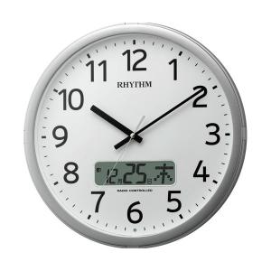 リズム時計 プログラム電波掛時計カレンダー表示付 4FNA01SR19 1台｜momoda