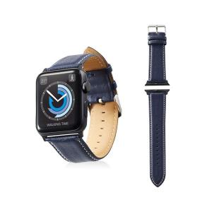 エレコム Apple Watch 42mm/ソフトレザーバンド/ラウンドボートタイプ/ネイビー AW...