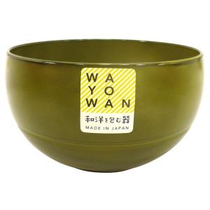 (まとめ) お椀/汁椀 〔まる カーキ 中〕 日本製 キッチン用品 『WAYOWAN』 〔120個セット〕｜momoda