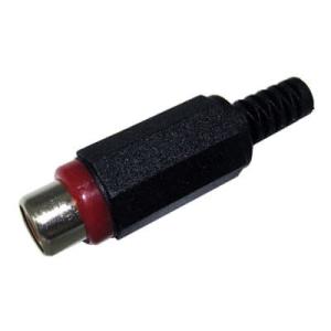 MR-596B-0 マル信無線電機 RCAジャック ストレート 赤色