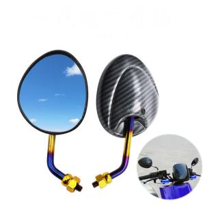 8mm 10mm 汎用 バイクミラー チタン 台湾ミラー ショート