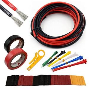 電線14AWG14ゲージ電力ケーブル配線 シリコンケーブル フックアップ線 ワイヤキット柔らかくて柔軟な 400ストランド0.08m