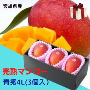 宮崎完熟マンゴー” 秀品 3Lサイズ 3玉入り 化粧箱 宮崎マンゴー【予約