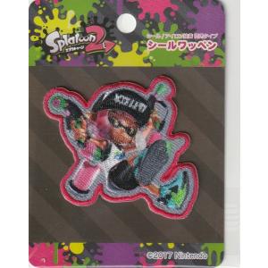 スプラトゥーン2シールワッペン ガール シールアイロン両用接着 TOS011